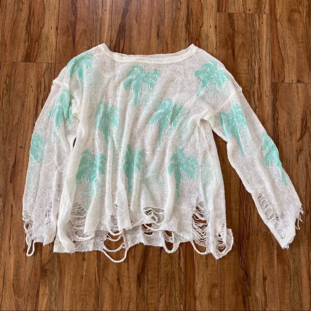 Wildfox white label palm tree sweater